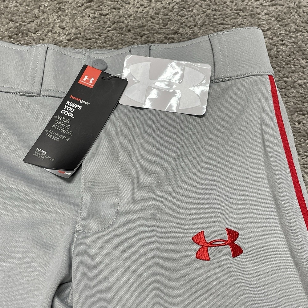 Under Armour Clean Up Youth Med Piped Baseball Pants Open Bottom Pants 1294739 - Picture 2 of 8